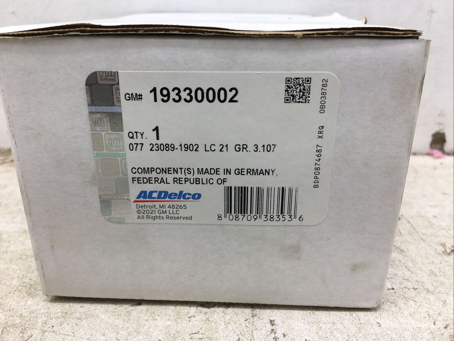 Genuine GM Nitrogen Oxide Sensor 19330002 (New Old Stock)