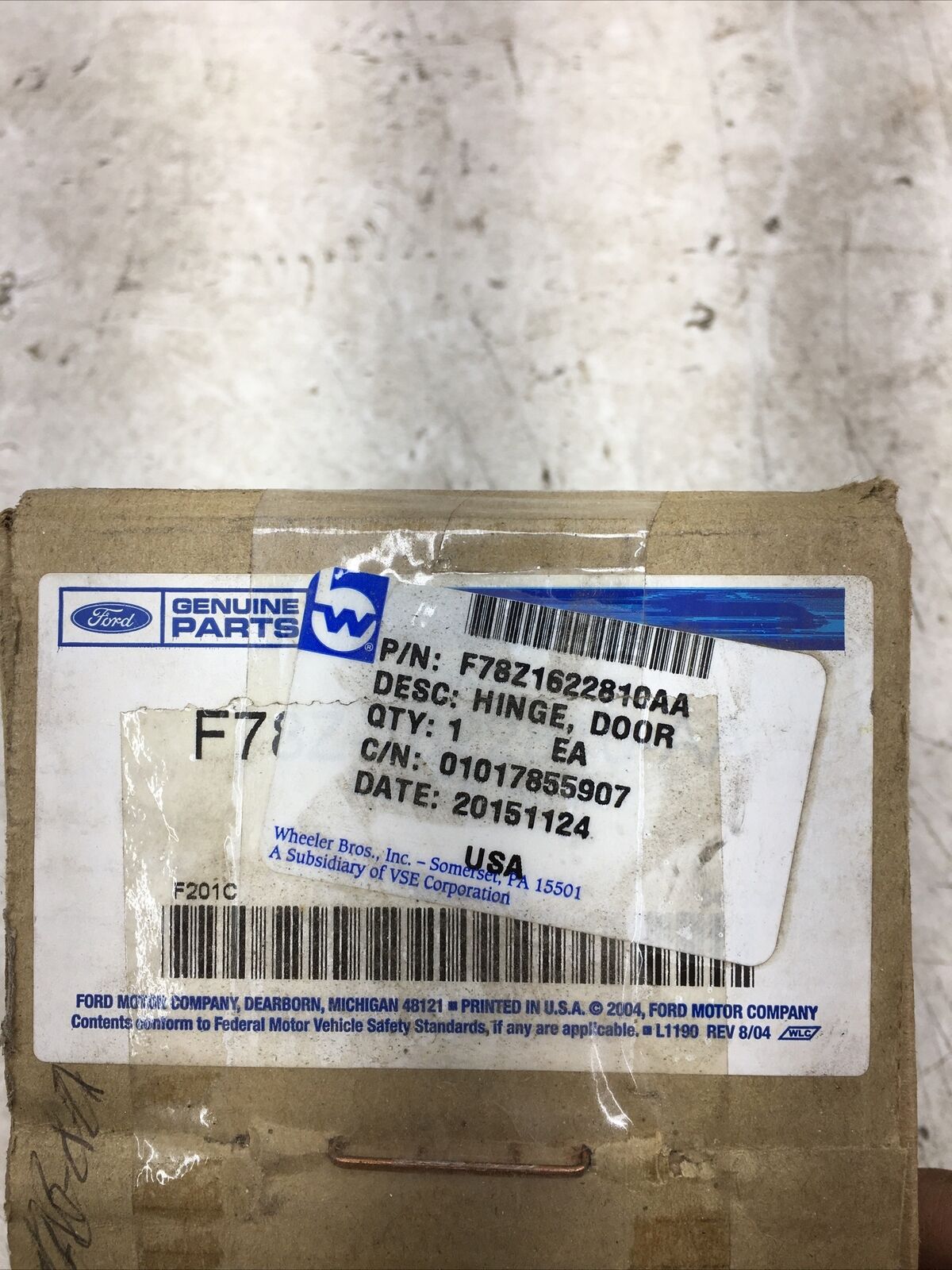 Genuine Ford Door Hinge F78Z1622810AA (New Old Stock)