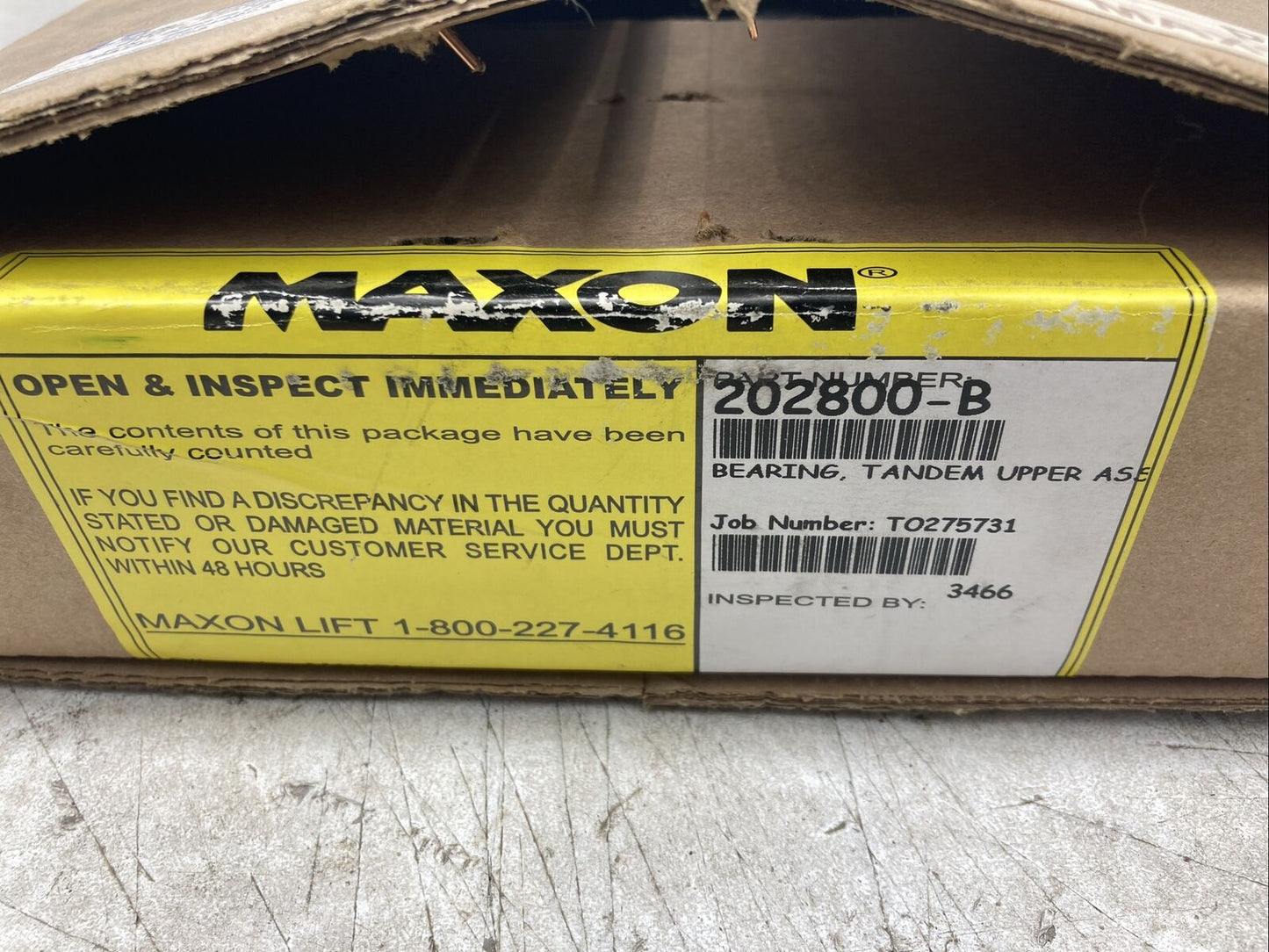 Maxon Tandem Upper Bearing Assembly 202800-B (New Old Stock)