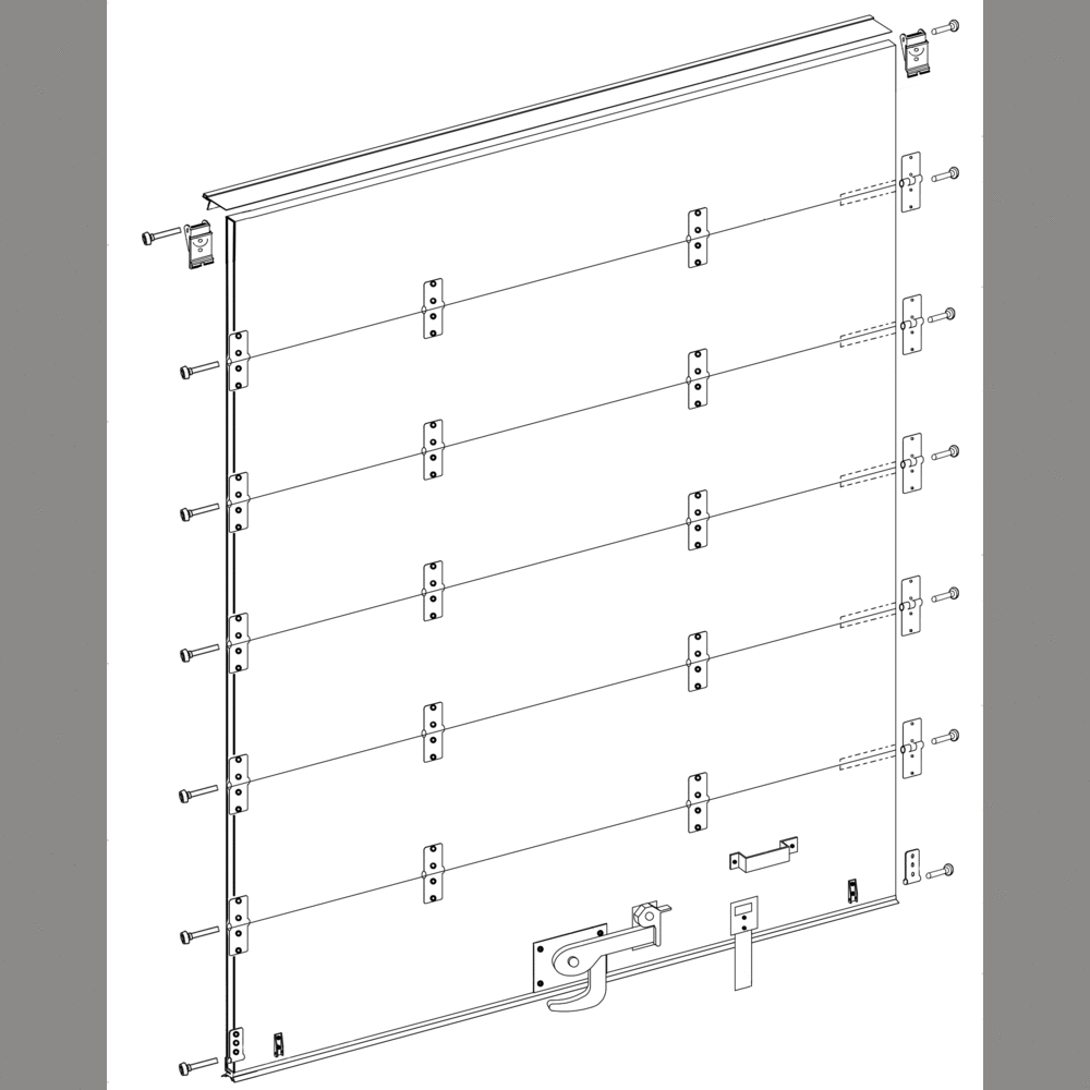 Todco Roll-Up Door w/ Hardware & Counterbalance No Tracks   53149240-025 11M LT