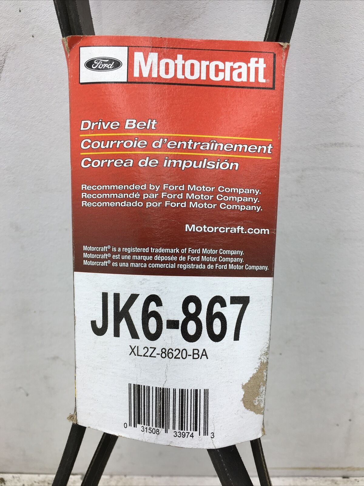 Ford Motorcraft Drive Belt JK6-867 (New Old Stock)