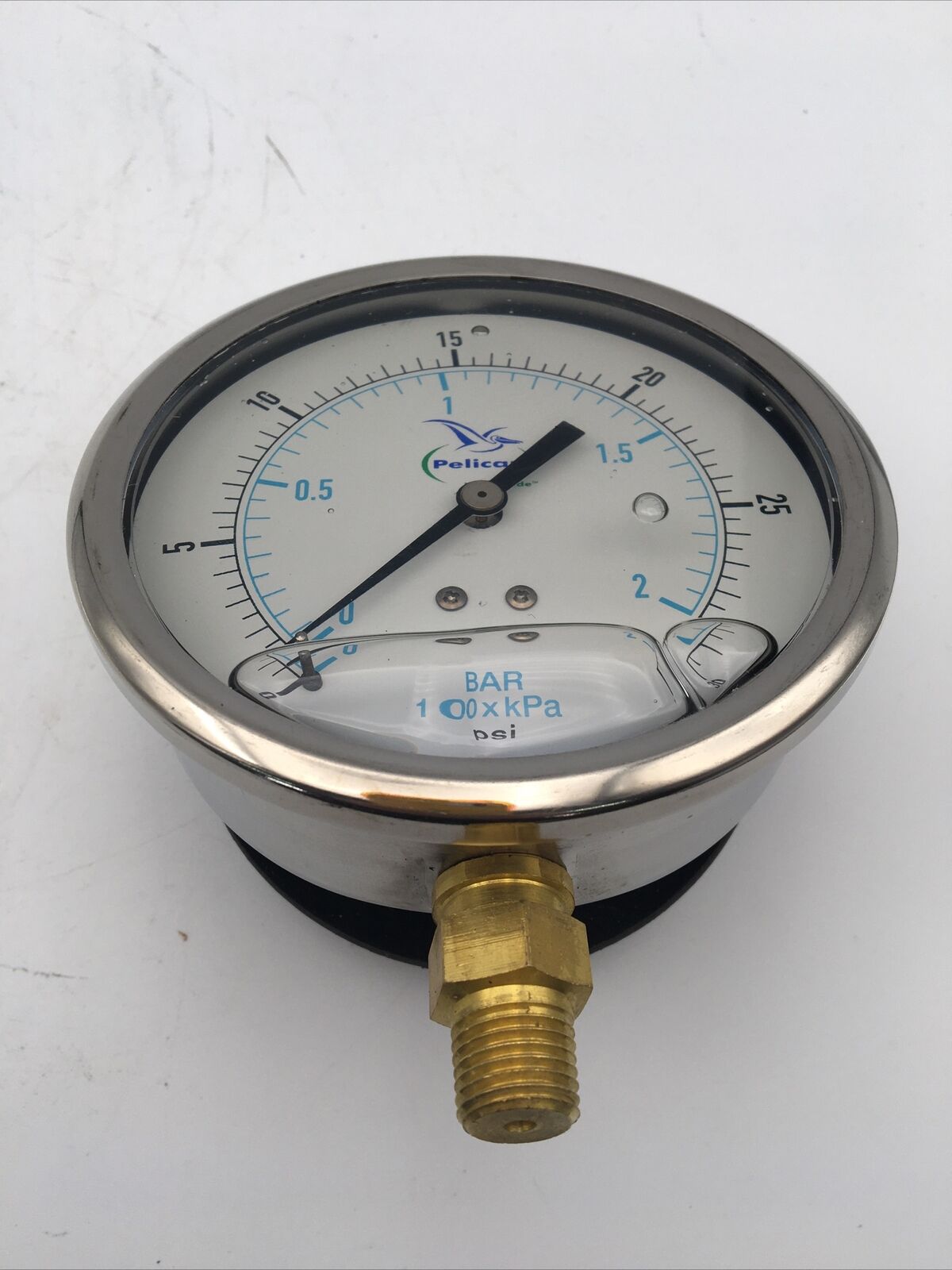 PELICAN Pressure Gauge 4.0” X 1/4” NPT 0-30 PSI - Gauge Only ***