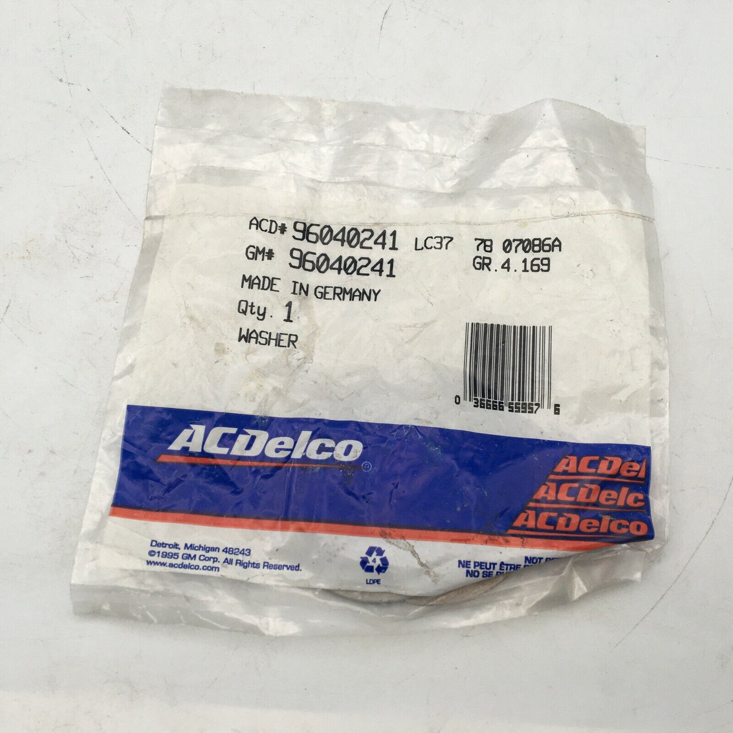 *** ACDelco 96040241 Auto Transmission Mount Washer ***