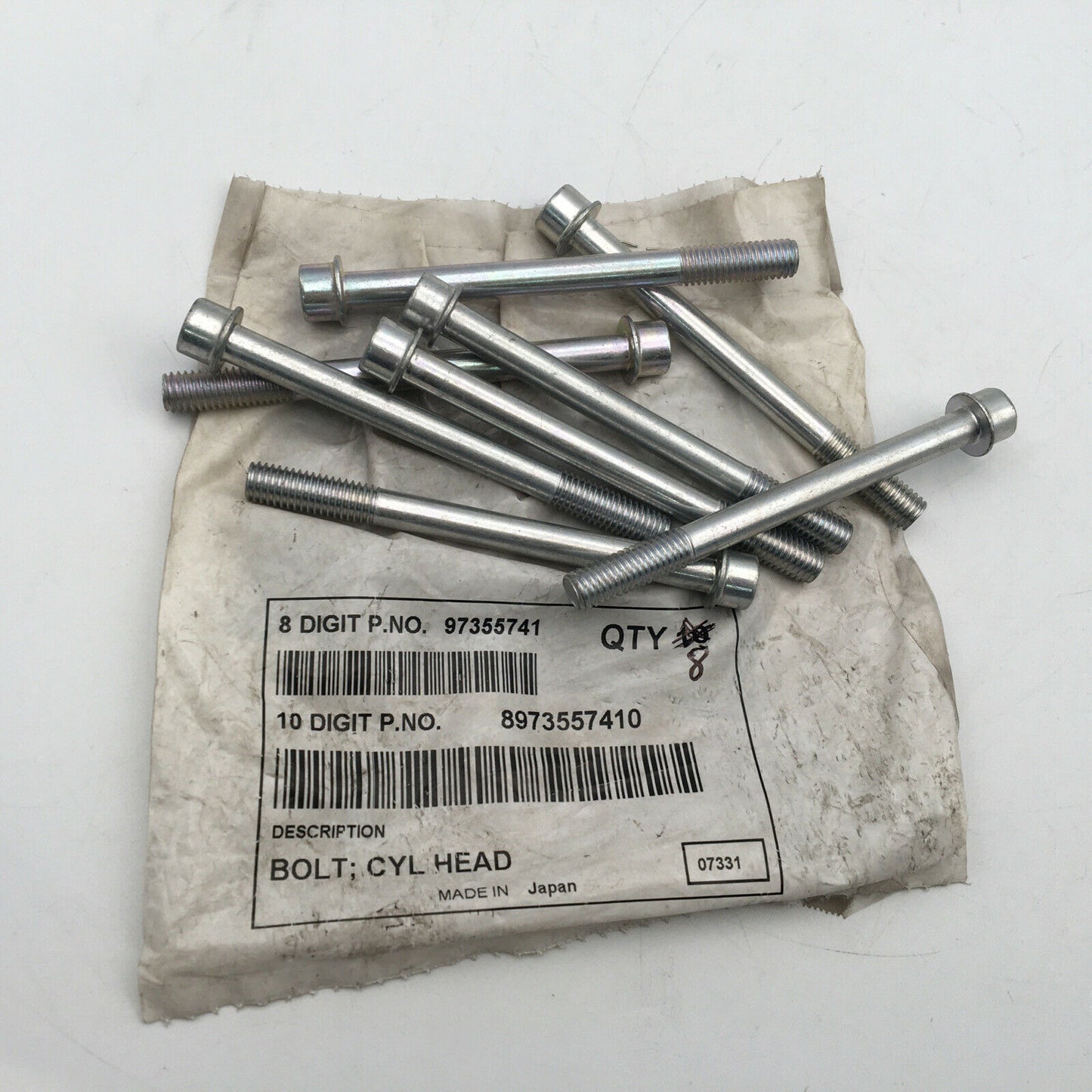 *** (Pkg of 8) GM 97355741 Knurled Head Engine Cylinder Bolt - NOS ***