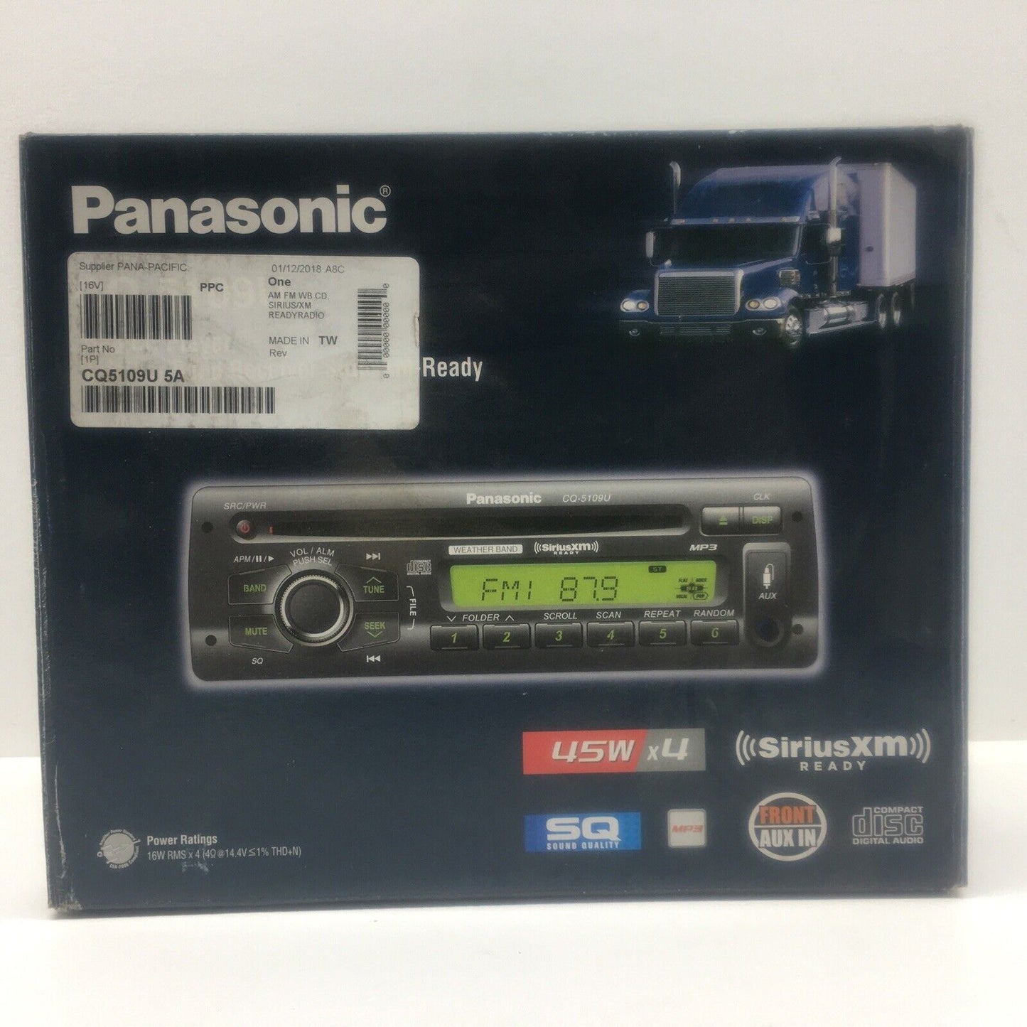 *** Panasonic CQ-5109U AM/FM Radio CD Player SiriusXM Ready ***