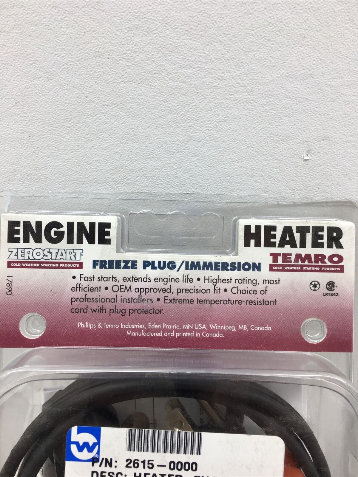 *** Zerostart Engine Block Heater 3100057 (New Old Stock) ***