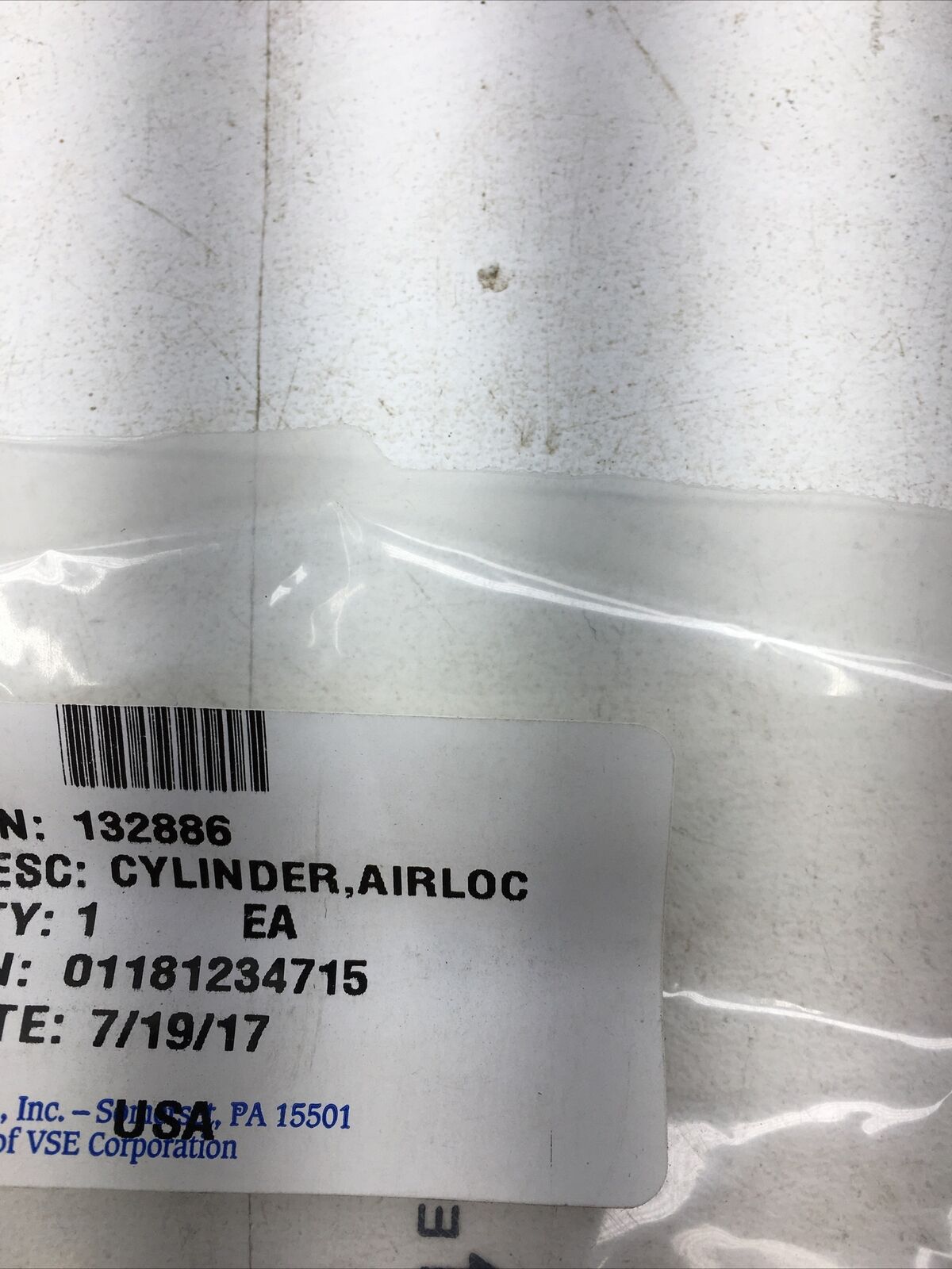 *** Parker Air Lockout Cylinder 132886 (New Old Stock) ***