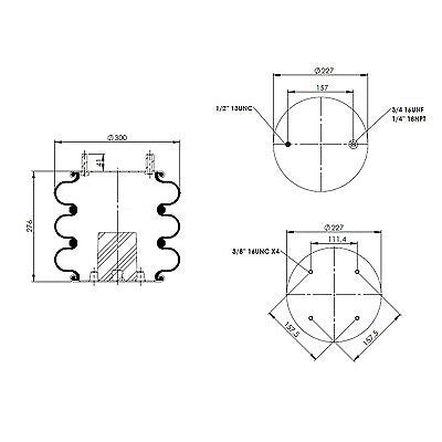 Air Spring - "EYRE BAG" -  Hendrickson/ Watson & Chalin Suspensions 3827-8033