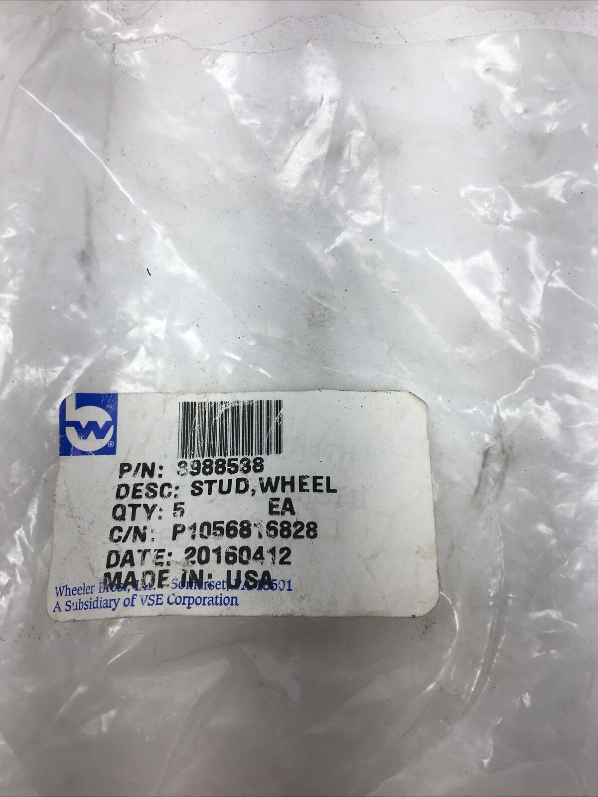 *** Genuine GM Wheel Stud 3988538-5 Count (New Old Stock) ***