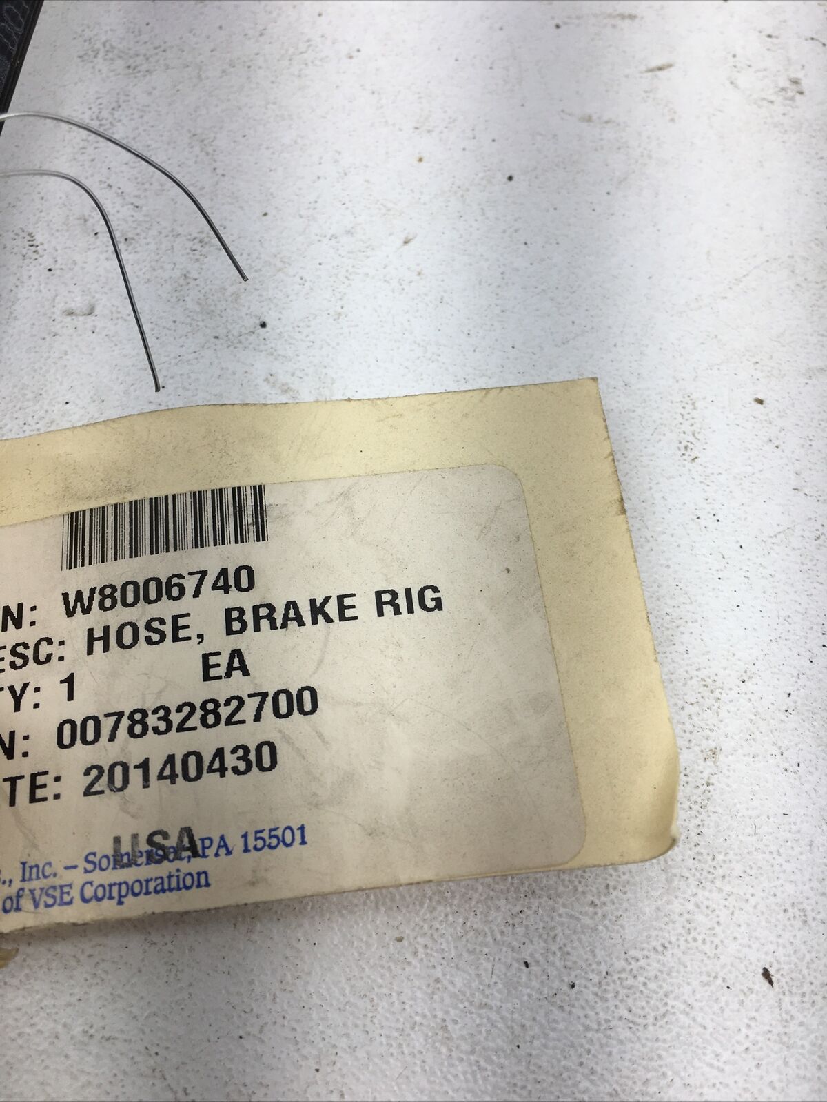 *** Workhorse Brake Hose Assembly W8006740 (New Old Stock) ***