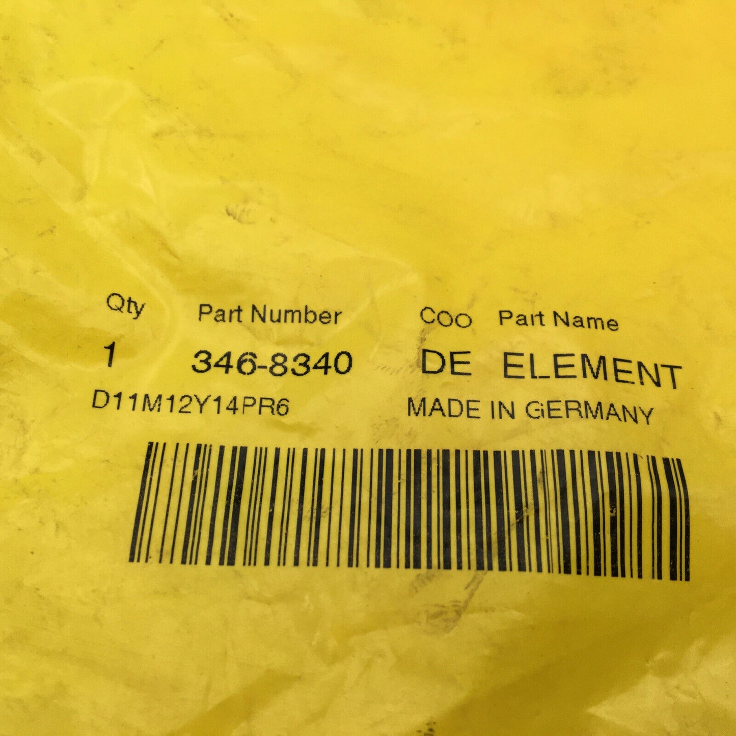 *** CAT Element 346-8340 Secondary Standard Efficiency Engine Air Filter ***