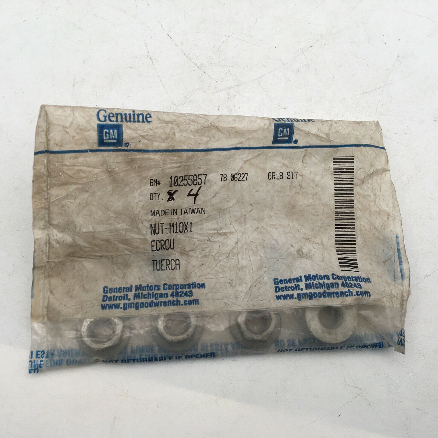 *** (Pkg Of 4)  Genuine GM 10255857 Front Suspension Strut  Mount Nut - NOS ***