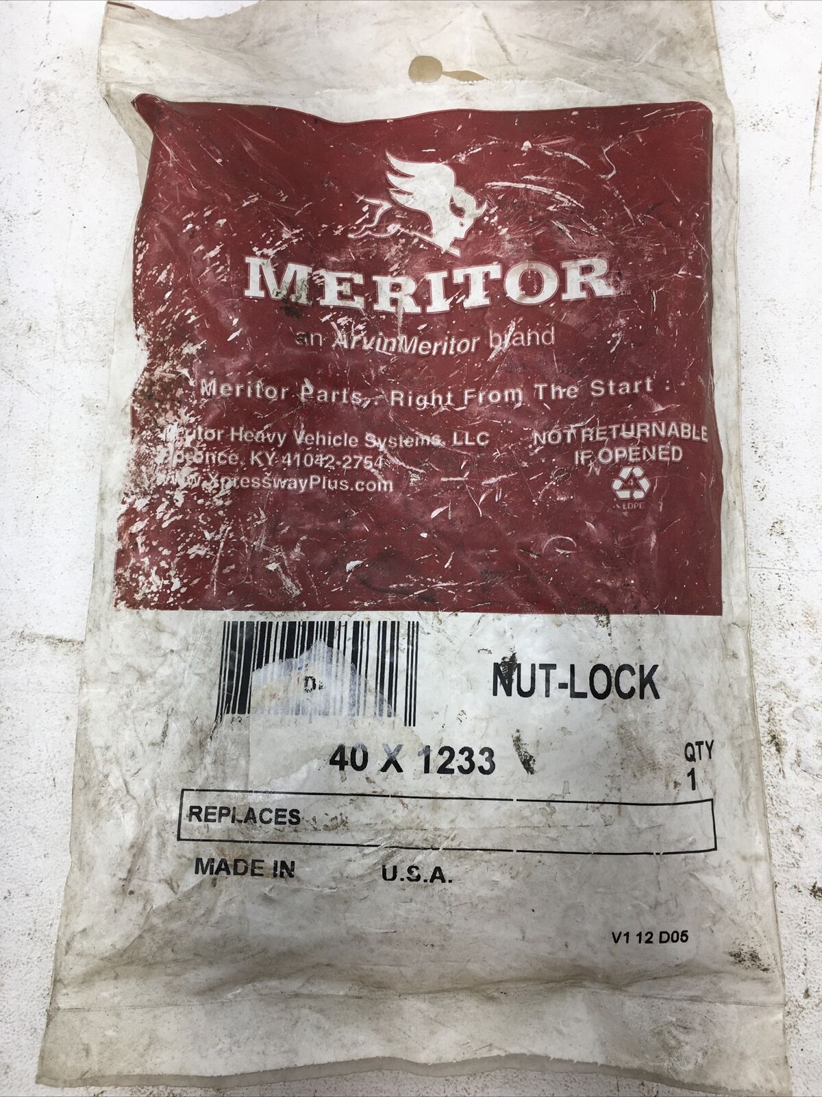 *** Meritor Nut-Lock 40x1233 (New Old Stock) ***