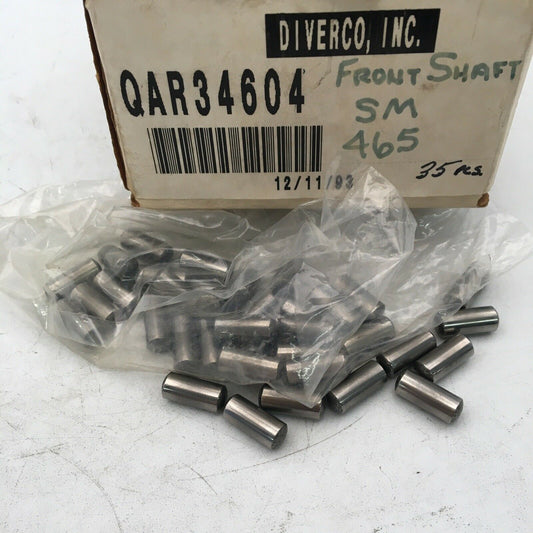 *** (Box Of 35) Diverco QAR34604 Pin Needle Rollers Front Shaft - NOS ***