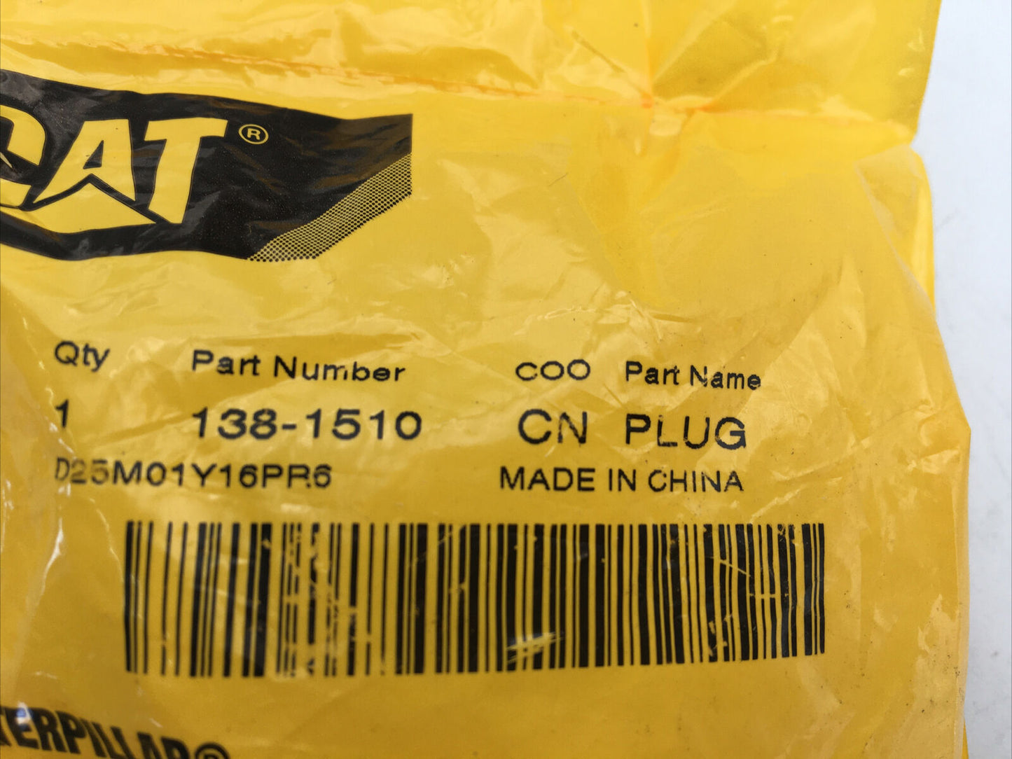 *** Genuine CAT 138-1510 Caterpillar Plug ***