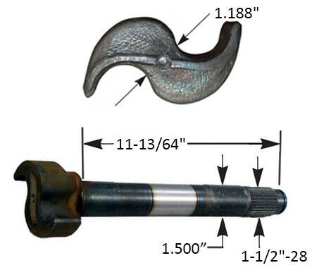 Brake Camshaft 1-1/2" 28 Spline for Meritor 16-1/2" Q Plus Brakes 2103-0002