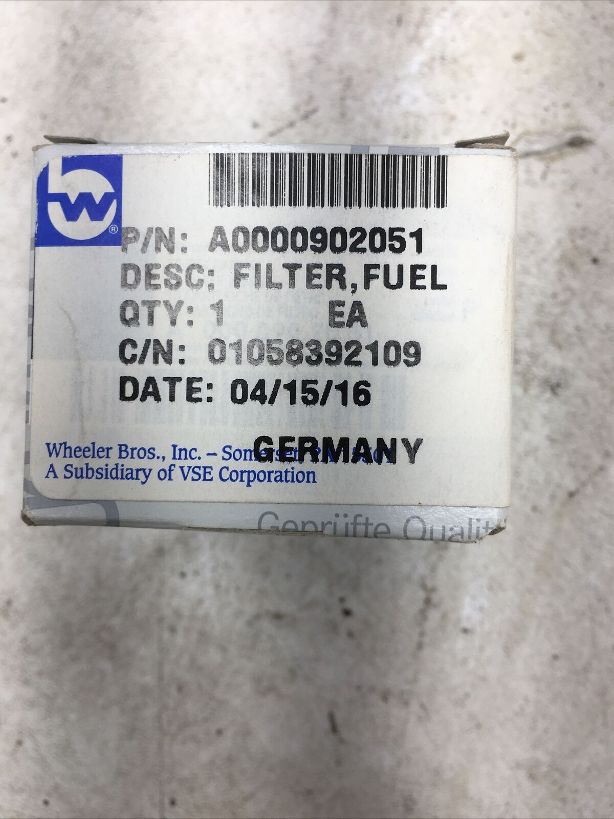 Mercedes Fuel Filter A0000902051 (New Old Stock)