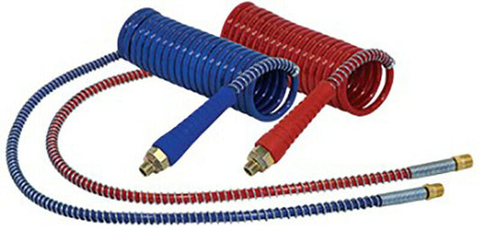 Coiled Air Hose Heavy Duty 1/2" - 15' Trk Lead 72" Trlr Lead 12" 2432-1572BG