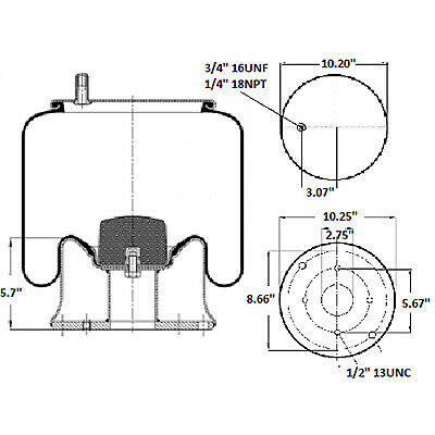 Air Spring - Rolling Lobe - Henderickson Suspensions 3827-9581