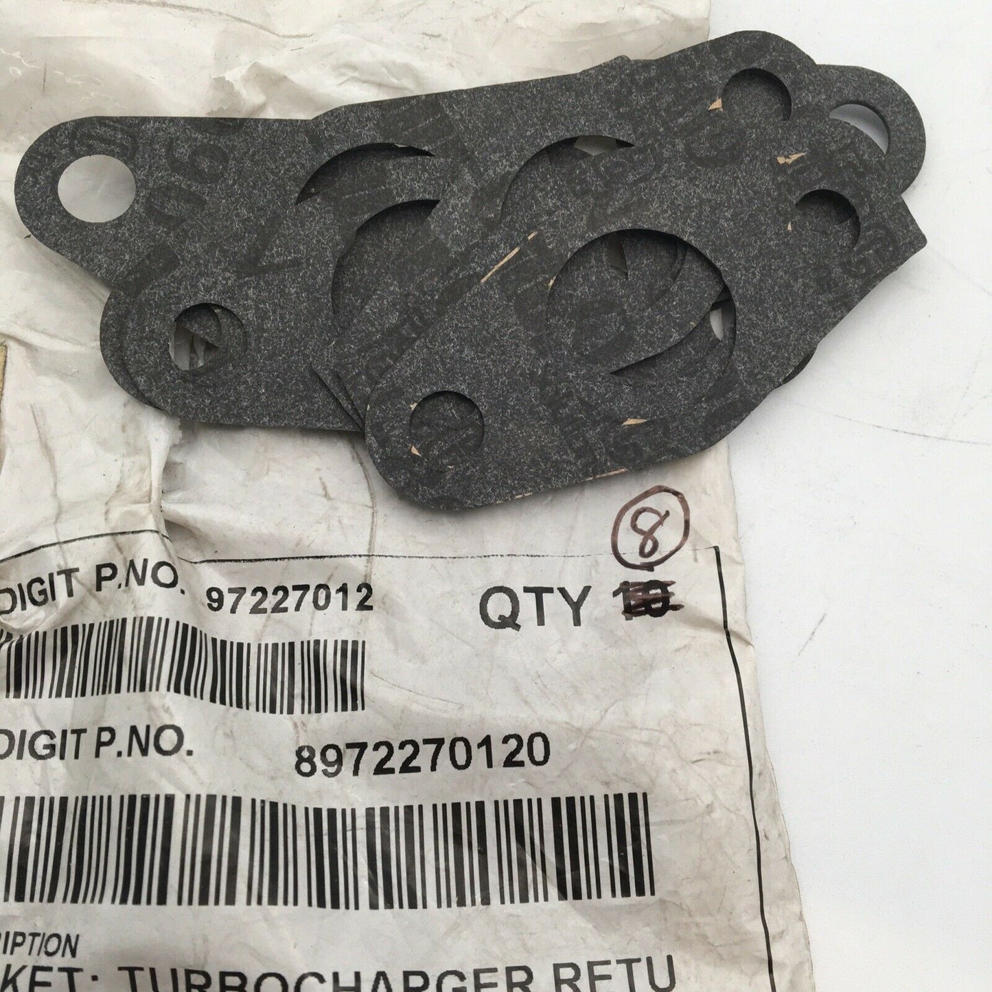 *** (Pkg of 8) GM 8972270120 Turbo Return Gasket 97227012 ***