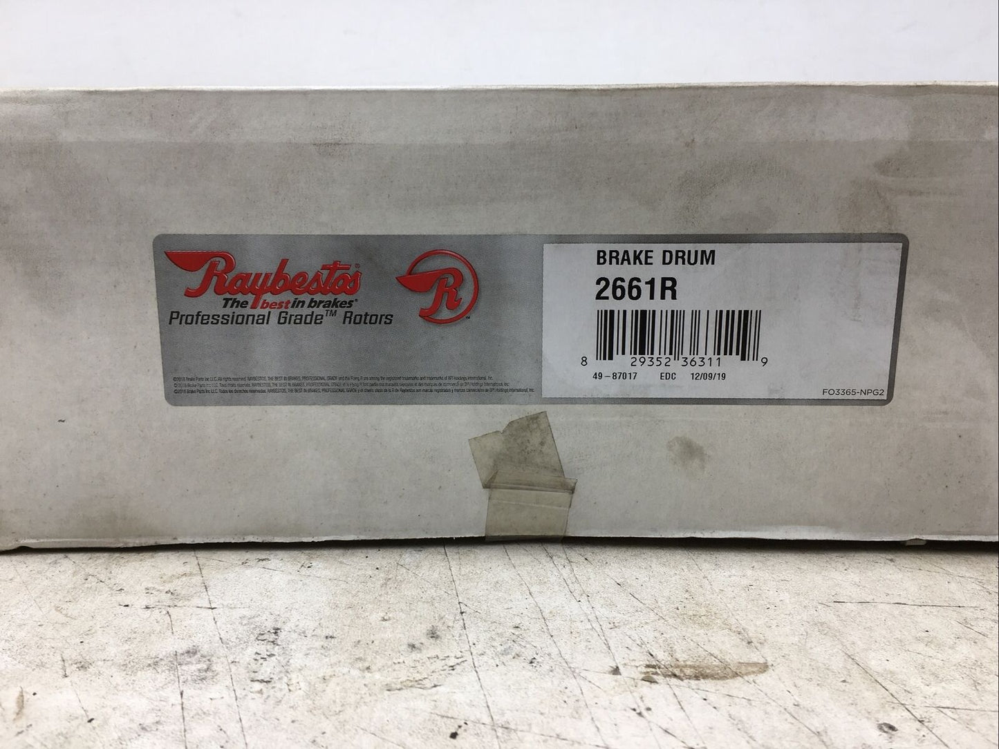 Raybestos Brake Drum 2661R (New Old Stock)