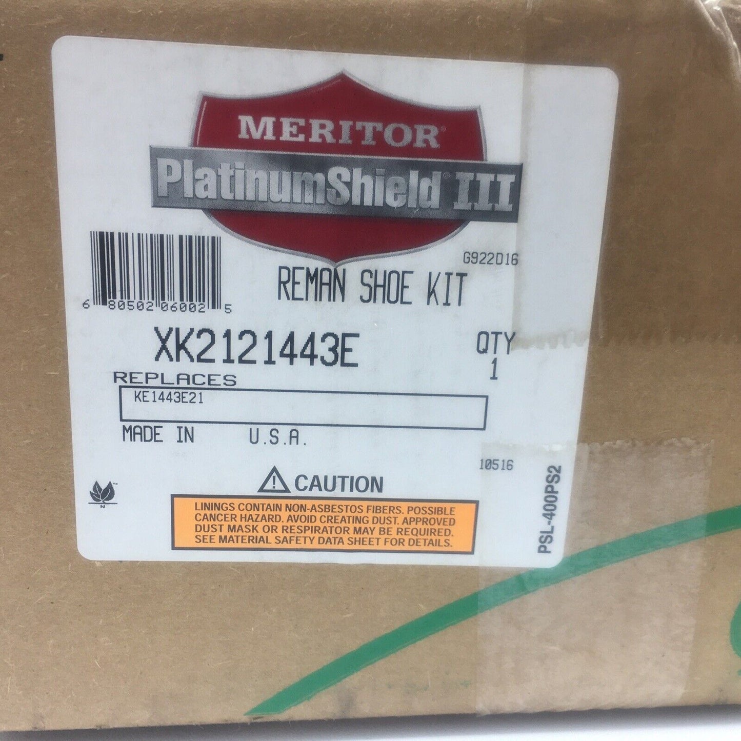 *** MERITOR XK2121443E Brake Shoe Kit Replaces KE1443E21 - NOS ***