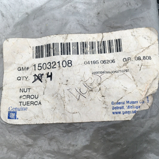 *** (Pkg of 4) Genuine GM 15032108 Wheel Nut - NOS ***