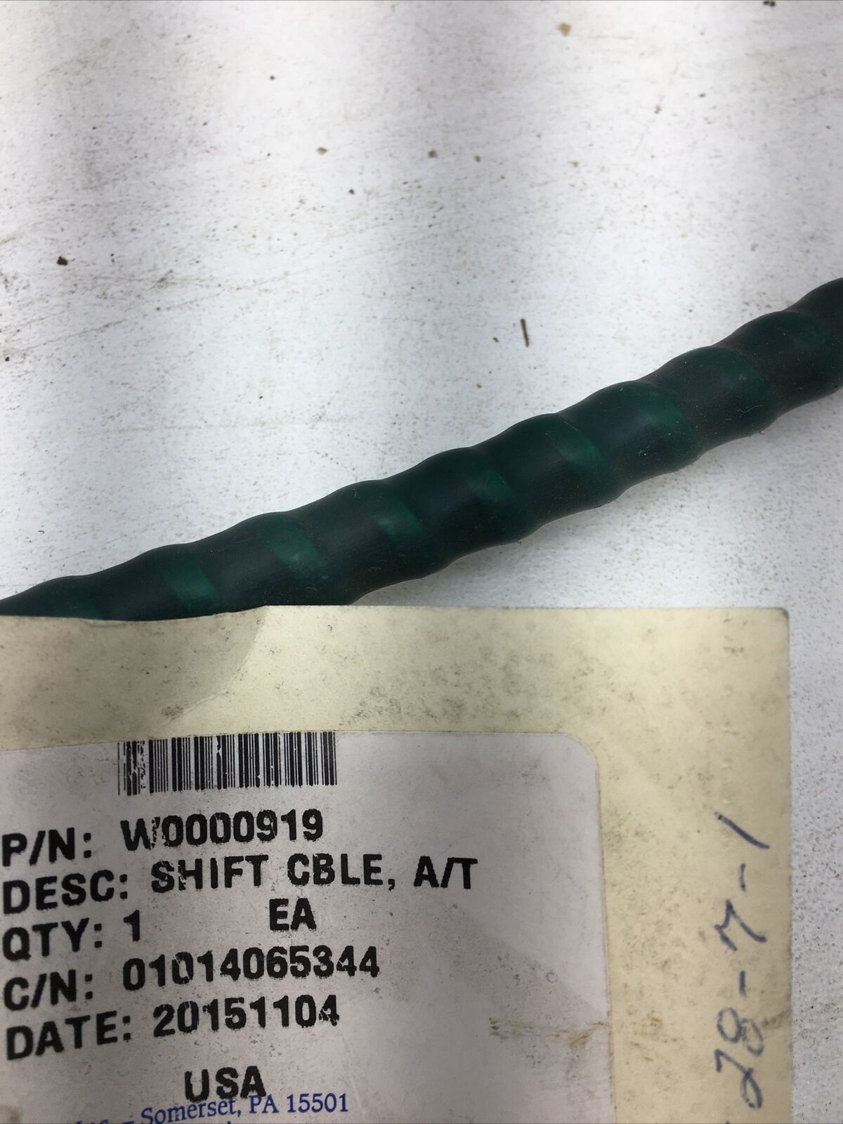 *** Workhorse Shift Cable W0000919 (New Old Stock) ***