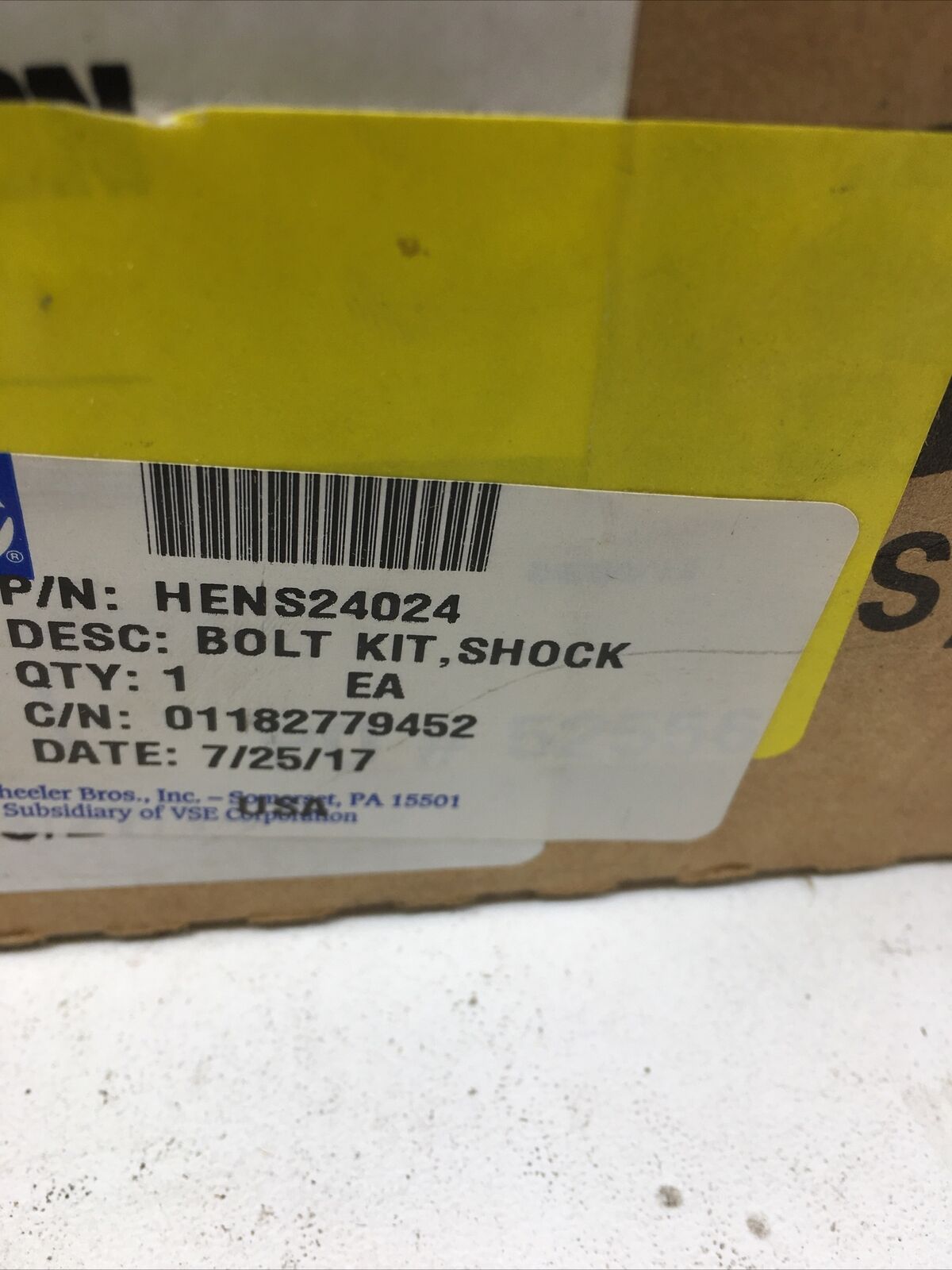 *** Hendrickson Shock Bolt Kit HENS24024 (New Old Stock) ***