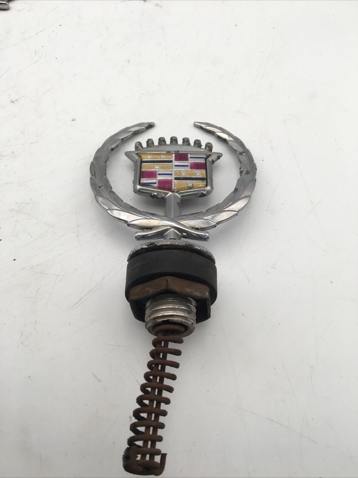 1997 Cadillac Deville  Hood Ornament with wreaths Side Pilar Emblems,